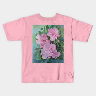 Pink peonies Kids T-Shirt